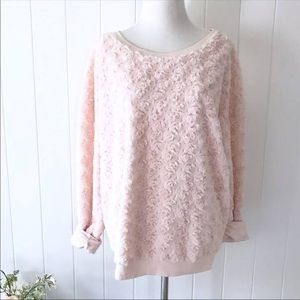 Pink fuzzy sweater